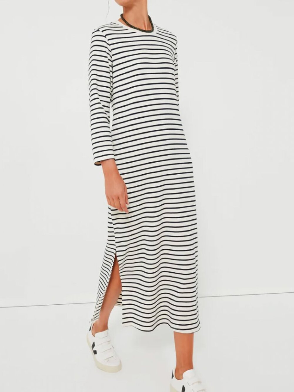 Tuckernuck Pomander Place Navy Stripe Gio Maxi Dress Size Medium M